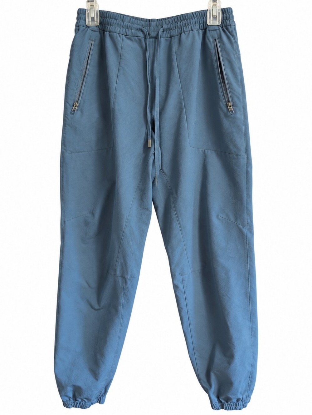 Lululemon Women’s Blue Lined Jogger Pants Elastic Waist Zip Pockets Athletic